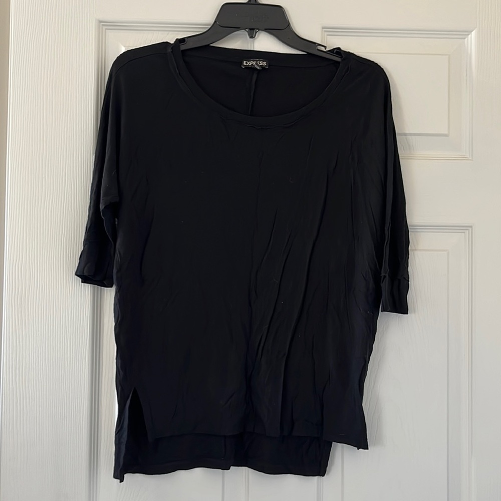 Express black tunic top